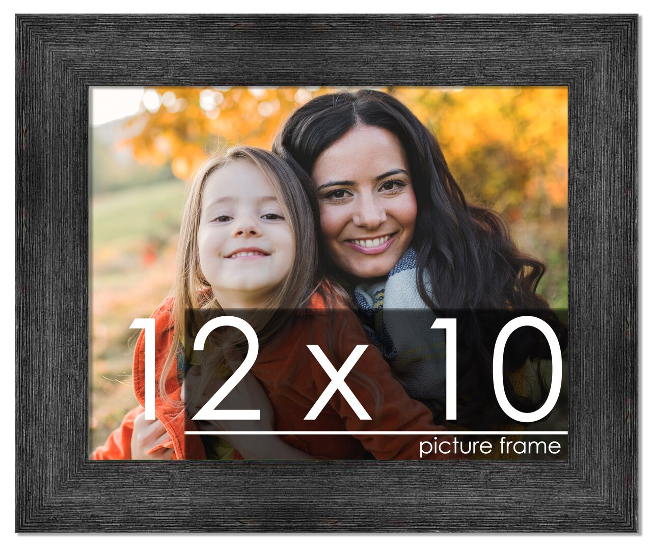 Photo Size Contemporary Black Frame - UV Acrylic, Foam Board Backing, Hanging Hardware